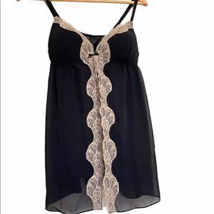 APT 9 Intimates Black and Cream Babydoll Lingerie